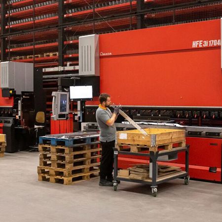 Two identical Amada press brakes for ITEQ